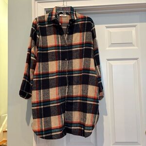 Dressed in LALA Plaid Utility Jacket size S grunge oversized